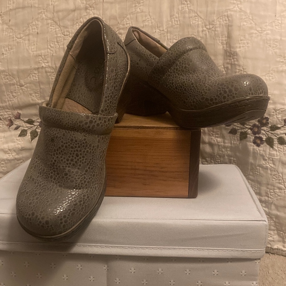Born Gray Textured Slip-On Clogs